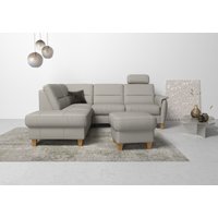 Home affaire Ecksofa "Palmera L-Form", Federkern, wahlweise mit Bettfunktion und mit/ohne Stauraum von home affaire