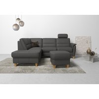 Home affaire Ecksofa "Palmera L-Form", Federkern, wahlweise mit Bettfunktion und mit/ohne Stauraum von home affaire