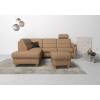 Home affaire Ecksofa "Palmera L-Form", Federkern, wahlweise mit Bettfunktion und mit/ohne Stauraum von home affaire