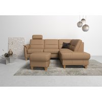 Home affaire Ecksofa "Palmera L-Form", Federkern, wahlweise mit Bettfunktion und mit/ohne Stauraum von home affaire