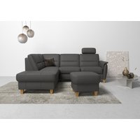 Home affaire Ecksofa "Palmera L-Form", Federkern, wahlweise mit Bettfunktion und mit/ohne Stauraum von home affaire