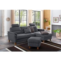 Home affaire Ecksofa "Palmera L-Form", Federkern, wahlweise mit Bettfunktion und mit/ohne Bettkasten von home affaire