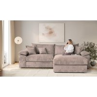 Home affaire Ecksofa "Soft&Cosy XXL L-Form - Breite 303 cm", Mega-Sofa, Cord oder Chenille-Struktur, Federkern-Polsterung von home affaire