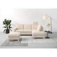 Home affaire Ecksofa "Summer L-Form", mit Ottomane, wahlweise mit Bettfunktion und Bettkasten, Cord-Bezug von home affaire