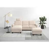 Home affaire Ecksofa "Summer L-Form", mit Recamiere, mit oder ohne Bettfunktion und Bettkasten, Cord-Bezug von home affaire