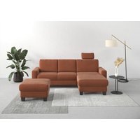 Home affaire Ecksofa "Summer L-Form", mit Recamiere, mit oder ohne Bettfunktion und Bettkasten, Cord-Bezug von home affaire