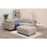 COLLECTION AB Ecksofa "Toni L-Form, B: 215 cm" mit Hocker & 2 Zierkissen, Federkern von Collection Ab