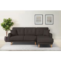 Home affaire Ecksofa "Triplo, Zierkissen, Schlaffunktion, B/T/H: 234/164/89 cm, L-Form" von home affaire