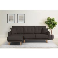 Home affaire Ecksofa "Triplo, Zierkissen, Schlaffunktion, B/T/H: 234/164/89 cm, L-Form" von home affaire