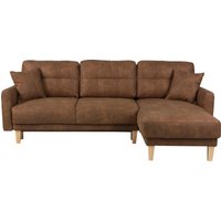 Home affaire Ecksofa "Triplo, Zierkissen, Schlaffunktion, B/T/H: 234/164/89 cm, L-Form" von home affaire