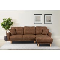Home affaire Ecksofa "TRIPLO optionale Schlafsofa mit Bettkasten, Maße B/T/H: 234/164/89 cm", L-Form wahlweise mit Bettfunktion - Liegefläche 132x210 cm von home affaire