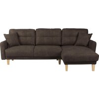 Home affaire Ecksofa "Triplo, Zierkissen, Schlaffunktion, B/T/H: 234/164/89 cm, L-Form" von home affaire