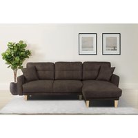 Home affaire Ecksofa "TRIPLO optionale Schlafsofa mit Bettkasten, Maße B/T/H: 234/164/89 cm", L-Form wahlweise mit Bettfunktion - Liegefläche 132x210 cm von home affaire