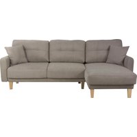 Home affaire Ecksofa "Triplo, Zierkissen, Schlaffunktion, B/T/H: 234/164/89 cm, L-Form" von home affaire