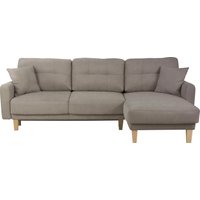 Home affaire Ecksofa "Triplo, Zierkissen, Schlaffunktion, B/T/H: 234/164/89 cm, L-Form" von home affaire