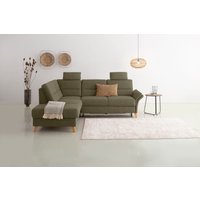 Home affaire Ecksofa "Westerland L-Form", Federkern-Polsterung, wahlweise mit Bettfunktion, Bettkasten von home affaire