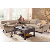 Home affaire Ecksofa "Yesterday L-Form, B/T: 254/91 cm, belastbar bis 140kg/ Sitz" Microfaser, natur von home affaire