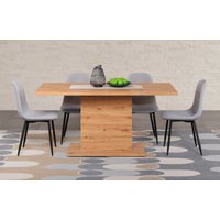 Home affaire Esstisch "Ambres" Säulen-Esstisch - (B/T/H) 160/80/76 cm von home affaire