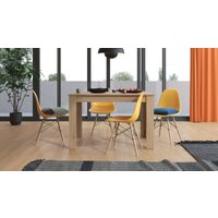 Home affaire Esstisch "Hamar Esszimmertisch 120x80, Weiß oder Eiche Holz Küchentisch" Verlängerbar durch Einlegeplatte, max. Breite 160 cm von home affaire