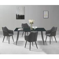 Home affaire Esszimmerstuhl "Alton, TOPSELLER", (Set), 2 St., Samtvelours, mit weichem Samtvelours, Armlehnstuhl mit attraktiver Knopfheftung von home affaire