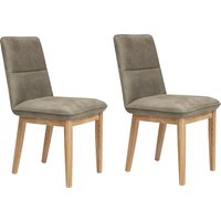 Home affaire Esszimmerstuhl "Beluna Polsterstuhl Esszimmer Bestseller", (Set), 2 St., Luxus-Microfaser in Lederoptik, Gestell und Beine aus massiver Eiche modernes Landhaus von home affaire