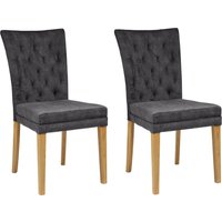Home affaire Esszimmerstuhl "Colorado BESTSELLER Polsterstuhl", (Set), 2 St., Samtvelours, Beine in eiche oder nussbaum. Im 2er, 4er oder 6er-Set von home affaire