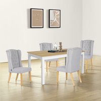 Home affaire Esszimmerstuhl "Liao, TOPSELLER, 2er-Set", (Set), pflegeleichter Webstoff Bezug, Knopfheftung, Sitzhöhe ca. 50 cm von home affaire