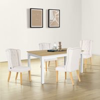 Home affaire Esszimmerstuhl "Liao, TOPSELLER, 2er-Set", pflegeleichter Webstoff Bezug, Knopfheftung, Sitzhöhe ca. 50 cm von home affaire