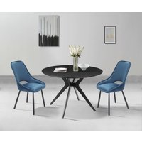 Home affaire Esszimmerstuhl "Menonri", (Set), Veloursstoff, gepolsterte Rückenlehne und Sitzfläche von home affaire
