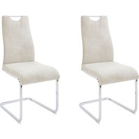 Home affaire Esszimmerstuhl "Milano" (Set) 2 Stk.Bezug in Microfaser oder Cord, Freischwinger, als 2er oder 4er Set erhältlich von home affaire
