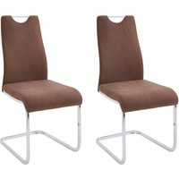 Home affaire Esszimmerstuhl "Milano", (Set), 2 St., Microfaser VINTAGE, (2 oder 4 Stück), Bezug in Microfaser oder Cord, Freischwinger von home affaire