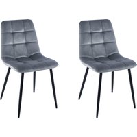 Home affaire Esszimmerstuhl "Parma" (Set) 2 Stk.Bezug in Samtstoff, Küchenstuhl von home affaire