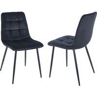 Home affaire Esszimmerstuhl "Parma" (Set;Scandi) 2 Stk.Bezug in Samtstoff, Küchenstuhl von home affaire