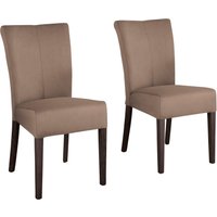 Home affaire Esszimmerstuhl "Queen", (Set), 2 St., Kunstleder, Beine aus massiver Buche, wengefarben lackiert, Polsterstuhl von home affaire