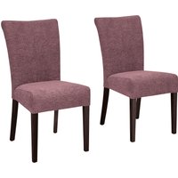 Home affaire Esszimmerstuhl "Queen", (Set), 2 St., Softstruktur, Beine aus massiver Buche, wengefarben lackiert, Polsterstuhl von home affaire