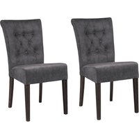 Home affaire Esszimmerstuhl "Queen BESTSELLER", (Set), 2 St., Samtvelours, Polsterstuhl mit Knopfheftung, 2er, 4er oder 6er Set von home affaire