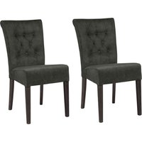 Home affaire Esszimmerstuhl "Queen BESTSELLER", (Set), 2 St., Samtvelours, Polsterstuhl mit Knopfheftung, 2er, 4er oder 6er Set von home affaire