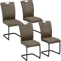 Home affaire Freischwinger "Napoli" (Set) 4 Stk.Vintage-Mikrofaser Bezug, Belastbarkeit bis 130kg, im 2er oder 4er Set von home affaire