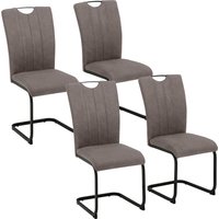 Home affaire Freischwinger "Napoli" (Set) 4 Stk.Vintage-Mikrofaser Bezug, Belastbarkeit bis 130kg, im 2er oder 4er Set von home affaire