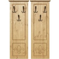 Home affaire Garderobenpaneel "Lille 2 Wandpaneele mit je 3 Garderoben-Haken aus Metall" 2 Stk. tlg. aus massiver Kiefer, mit dekorativer Lilien-Fräsung Home affaire Garderobenpaneel "Lille 2 Wandpaneele mit je 3 Garderoben-Haken aus Metall" 2 Stk. tlg. aus massiver Kiefer, mit dekorativer Lilien-Fräsung von home affaire