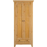 Home affaire Garderobenschrank "Skandinavia" Massivholz, 2-türig, mit Schubkasten und seitlichen Hängemöglichkeiten von home affaire