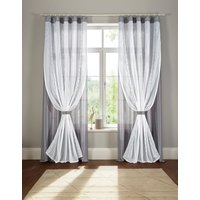 Home affaire Gardine "Blair", (1 St.), Doppellagig mit transparentem Voile und Stofflage in Seidenoptik von home affaire