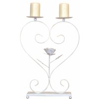 Home affaire Kerzenständer, Kerzenhalter, für zwei Stumpenkerzen, aus Metall, Höhe ca. 41 cm von home affaire