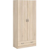 Home affaire Kinderkleiderschrank, Mit viel Stauraum, graue Stangengriffe, Gr. ca. 170,4 x 79,4 x 35,7 cm von home affaire