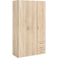 Home affaire Kinderkleiderschrank, Mit viel Stauraum, graue Stangengriffe, Gr. ca. 200,4 x 115,8 x 49,5 cm von home affaire