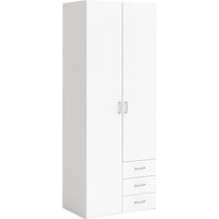 Home affaire Kleiderschrank, Mit viel Stauraum, graue Stangengriffe, Gr. ca. 200,4 x 77,6 x 49,5 cm von home affaire