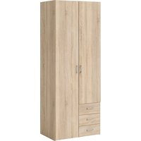 Home affaire Kleiderschrank, Mit viel Stauraum, graue Stangengriffe, Gr. ca. 200,4 x 77,6 x 49,5 cm von home affaire