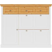 Home affaire Schuhschrank "Basilico" Schuhkkommode, Breite 130 cm, Kassettenoptik, aus Massivholz, FSC von home affaire