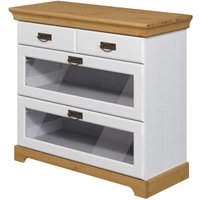 Home affaire Kommode "Rügen" zertifizietes Massivholz, mit Schubkasten und Glaseinsatz von home affaire