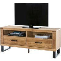 Home affaire Lowboard 1 Stk. tlg. Industriestil, Teilmassiv Eiche, schwarze Elemente, Modern Home affaire Lowboard 1 Stk. tlg. Industriestil, Teilmassiv Eiche, schwarze Elemente, Modern von home affaire